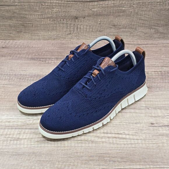Cole Haan Zerogrand Men's Sz 8.5M Blue Stitchlite Wingtip Oxford Shoes (C24947) - Picture 9 of 9